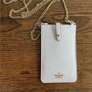 Kate Spade Cream Phone Crossbody with Gold Chain